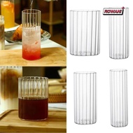 ROWAN1 Water Carafe, Transparent Borosilicate Glass Tumbler Glass, Fashion Creative Heat-Resistant G