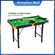 ㍿☈Pool table 47*25.6 inches Mini billiard Table for Kids adjustable metal legs billiard table set