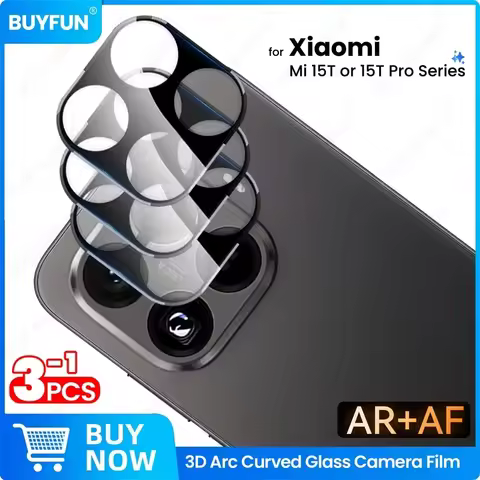 3-1Pcs 3D Curved Tempered Glass Camera Lens Protectors Case For Xiaomi15T Xiaomi Mi 15T 15 T Pro 15T