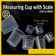 Plastic Measuring Cup Scale 10ml 15ml 20ml 30ml 50ml 100ml Clear Graduated Baking Beaker Liquid Meas