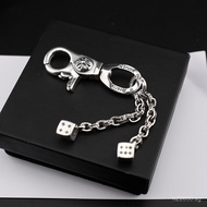 Xuan Chao Retro Style Cross Keychain Crow Heart Men's Personality Fashion Dice Tail Keychain Versati