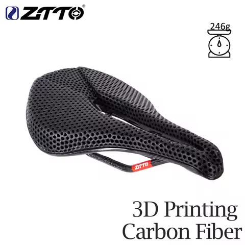 ZTTO T660 Carbon Fiber Bike Saddle - High-Strength Rails 3D Honeycomb Soft Cushion