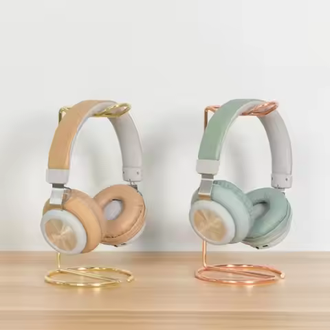Durable Metal Headphone Stand Space Saving Universal Headphone Support Stand Headphone Storage Rack