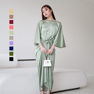 Lamora Kaftan Luxury Silk Ramadhan Dress | Trumpet Sleeve Kaftan | Eid Robes/Dress Invitations/JUMBO Robes 4L
