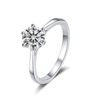 KAFANDENG | Moissanite Diamond 1ct Sterling Silver Couple Matching Ring