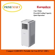 EuropAce Compact 12,000 BTU Portable Air Con - EPAC 12B3 * READY STOCKS