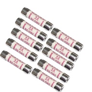 10Pcs Fuse Ceramic Fuse Tube BS1362 3A 6x25mm for Multimeter Instrument HDIL