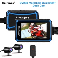 Blueskysea DV988 WIFIรถจักรยานยนต์Dash CAM 4 นิ้วสัมผัสIPSหน้าจอ 1080P DUALเลนส์ 140 องศารถจักรยานยน