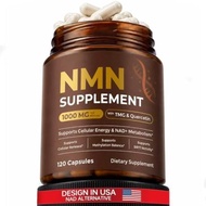 NMN Supplement, 1000mg with Resveratrol, TMG, CoQ10, Quercetin, Glutathione
