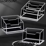 GLORYSUNY 1Pcs Bussiness Card Holder, Display Stand Acrylic Plastic Business Card Box, School Office