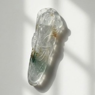 【屬牛虎本命佛】冰三彩精雕虛空藏菩薩| 天然緬甸翡翠A貨| 送禮