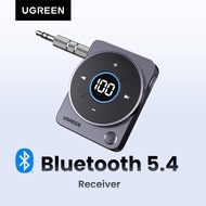 UGREEN BT5.4 Wireless Bluetooth Receiver SBC AAC LED Display for Car Vehicle Audio System Model: 350