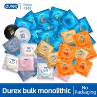 [Bulk 20pcs] MIX Types Natural Latex Safe Contraception Durex Condoms for Men 3D Ribbed Safe Delay Air Ultra-thin Easy-On Sleeve Condom Sealed Package