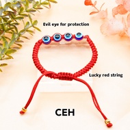 Anti-ghost month self and business protection lucky red string & evil eye unisex bracelet (CEH)