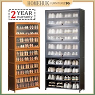 HUK Shoe Cabinet Household Large-capacity Shoe Cabinet Flip Door Shoe Rack Cabinet Outdoor Shoe Rack Grey Dust-proof Shoe Cabinet Locker
