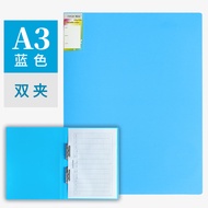 Pomaylor A3 Folder Single Clip Double Clip Strong Metal Clip 8K Folder 8 Open File Clipboard Folder 