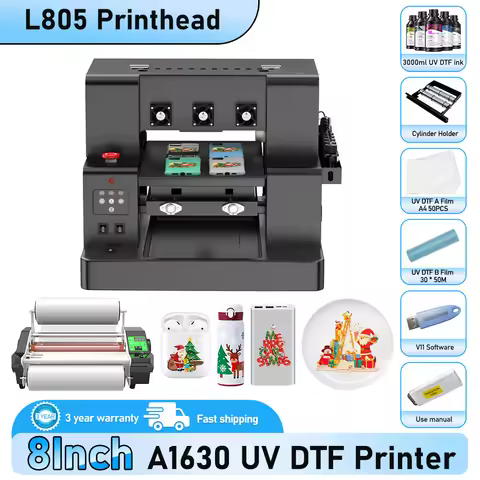 A4 UV DTF Printer For Epson L805 UV Printer Flatbed UV Printer Machine for UV Sticker Print Metal Ac