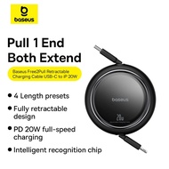 Baseus Free2Pull Retractable Charging Cable USB-C to iP 20W 1m