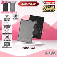 【3C Certified】Xinzhen PB50 5000mAh Powerbank 20W Fast Charging Power Bank Ultra Thin Magnetic Wirele