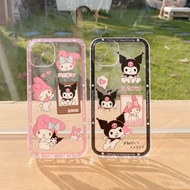 Sanrio Cute Kuromi Melody Mobile Phone Case OPPO Reno 10 Pro 8T 8Z 7Z 6Z 5F 5 4 3 2F Realme GT Master Edition X3 SuperZoom Narzo 50A 50i Cartoon Clear Cover