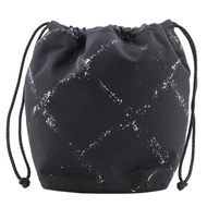 【日本直運】香奈兒 CHANEL Travel Line 束口袋小圓包 尼龍 黑色 女性【二手】