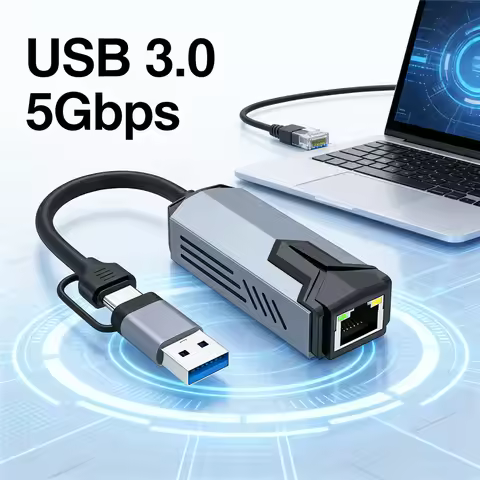 MZX 5000Mbps Network Card Adapter USB 3.0 A Type C 5G 2.5G RTL8156 RJ45 Lan Ethernet Wired Gigabit C