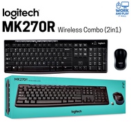 คีย์บอร์ดและเมาส์ไร้สาย⚡️ LOGITECH MK270R Wireless Combo Mouse + Keyboard (คีย์ไทย-อังกฤษ) ประกัน 3 