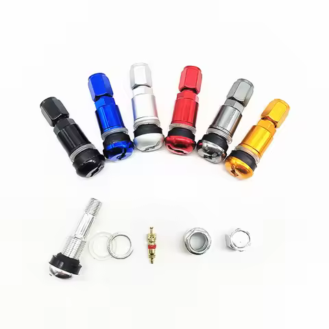 Tire Valve Aluminum 4pcs Aluminum Tire Valves Round Flat Bottom TPMS Tyre Valve for Passenger Cars T