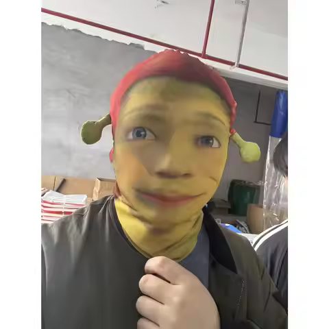 Christmas Shrek Fiona 3D Full Face Mask – Breathable Funny Monster Mask, Halloween Cosplay Prank Par
