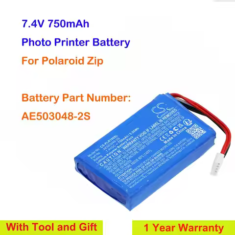 Cameron Sino 750mAh Replacement Photo Printer Battery AE503048-2S for Polaroid Zip + Tool and Gift