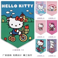 Cartoon Cartoon Triangle Curtain Kitchen Half Curtain Flag Curtain Hanging Curtain Cloth Curtain Cus