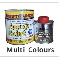 Multi Colours ( 1 Liter HEAVY DUTY BRAND ( 1L SET ) Two Pack Epoxy Floor Paint  / CAT LANTAI BERKUALITI
