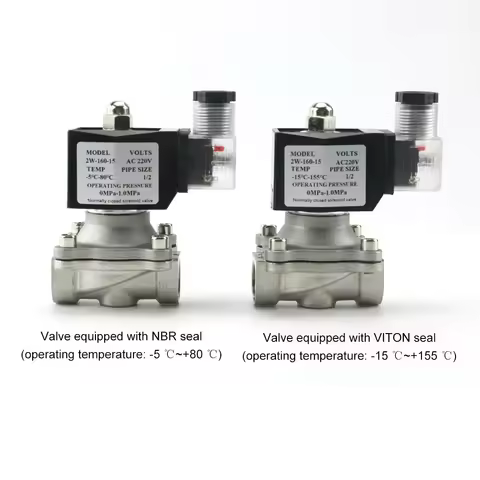 1/2" 3/4" 1" Stainless Steel Normally Closed Electric Solenoid Valve Water DN15 DN20 With IP65 DIN C