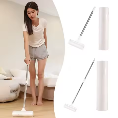 Tearable Long Handle Lint Roller Brush Telescopic 19/24cm Pet Hair Remover Roller Retractable Dust H