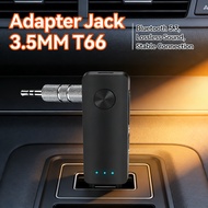 Adapter Jack 3.5MM T66 Bluetooth 5.3 Car Audio Receiver AUX Bluetooth Car Speaker Wireless