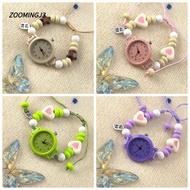 ZOOMINGJ3 Star Heart Chain Watch, Beaded Pendant Bracelet Watch, Fashion Adjustable Dopamine Quartz 