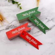 10Pcs/Pack Christmas Red Green Hang Tag For Decorating Gift