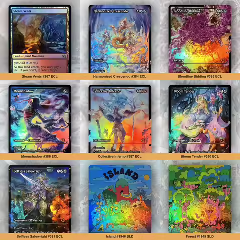 ECL SLD High Quality Foil Proxy Card Bloom Tender Moonshadow Forest Selfless Safewright Island (FOIL