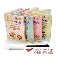 Sank Magic Book Practice Book 1 Set: Viral Recommended Book 1 SET CONTAINS 4 BOOKS + PEN