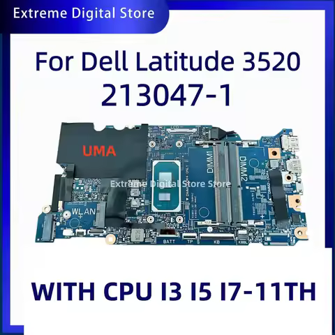 213047-1 motherboard is suitable for Dell Latitude 3520 laptop, equipped with I3 I5 I7-11TH CPU, 100