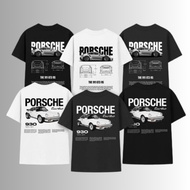 Porsche CAR T-Shirt for Men and Women, 100% Cotton T-Shirt, 250gsm, Loose Form Basic 918 CINKAY STOR