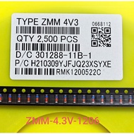 (Combo of 10) Zener Diode ZMM4V3 SMD 1206 LL34 cylindrical glass tube Zener Diode 4.3V 0.5A (Combo)