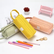 BB Kotak Pensil Dan Stationery Dual Zipper Dompet Pensil 2 Pouch Tempat Alat Tulis Perlengkapan Seko