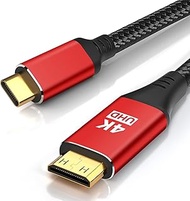 4K USB C to Mini HDMI Cable 1FT, Supports 4K@60Hz, 2K@120Hz, High Speed Type-C to Mini HDMI Uni-Dire