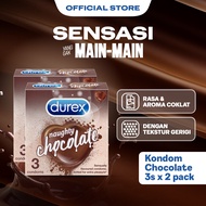 Durex Chocolate Kondom Gerigi Kondon Pria Rasa Cokelat Bergerigi 3s (2pcs)  - Condom Textured