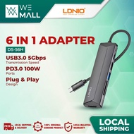 LDNIO DS-56H 6 IN 1 USB-C MULTI-FUNCTION PD100W TYPE-C TO PD3.0 HDMI HUB ADAPTER