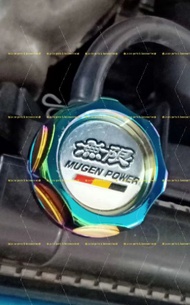 Titanium Engine Oil Cap Rainbow Mugen Trd Ralliart sticker tiatinium Fuel filter Tank cover proton t