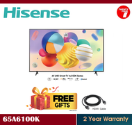 [ Delivered by Seller ] HISENSE 65" inch A6100K Series 4K Smart UHD TV / Television 电视 (65") 65A6100