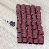 Set of 50 Round Tube Sanding Heads Size 13x14mm and 1 Handheld Holding Shaft 180w 500w die grinder a