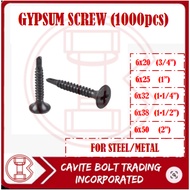 Black screw (for steel/metal) 1000 pcs